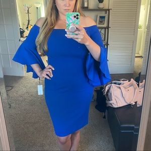 Calvin Klein Off-The-Shoulder Sheath Dress